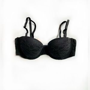 NWT Victoria’s Secret Lace Demi Bra Black 34C